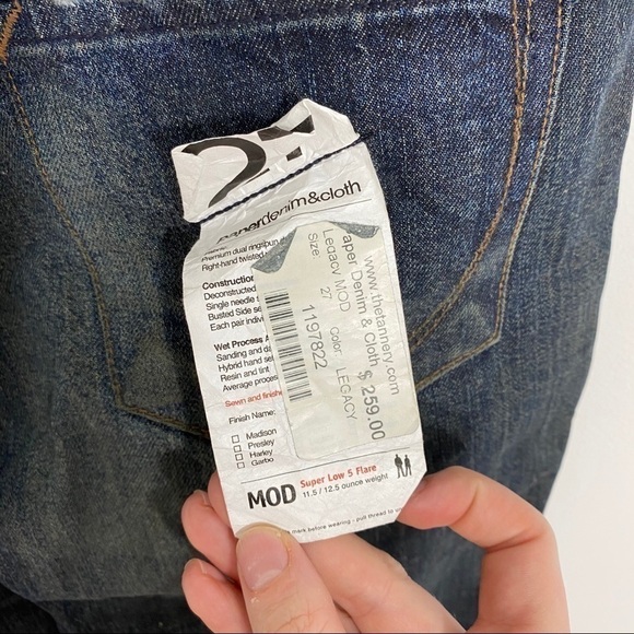 Paper Denim & Cloth Distressed Jeans NWT Sz 27 Flare - Picture 5 of 10